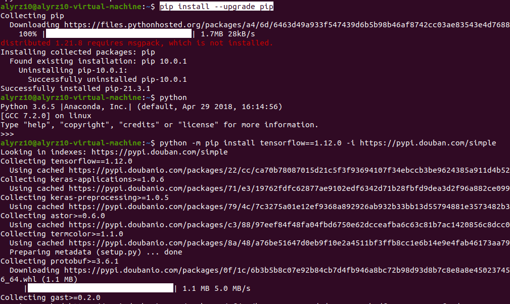Ubuntu Anaconda tensorflow install_ubuntu anaconda3 tensorflowcpu == 2