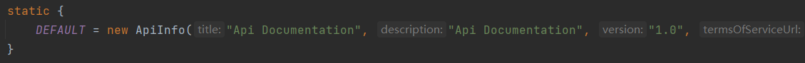 默认值ApiInfo