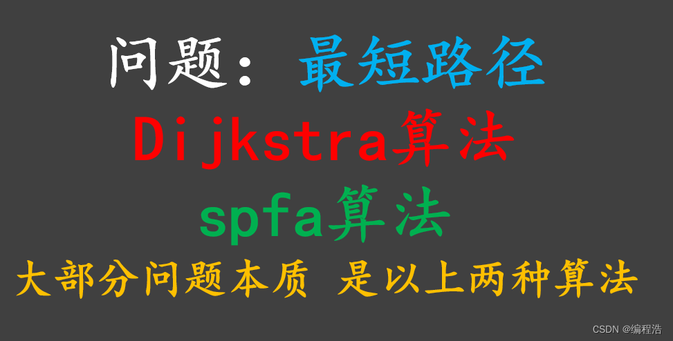 【最短路径 本质模板】【最短路径问题 本质 Dijkstra 和 spfa】收藏本篇，遇到最短路问题，来看看模板和思路