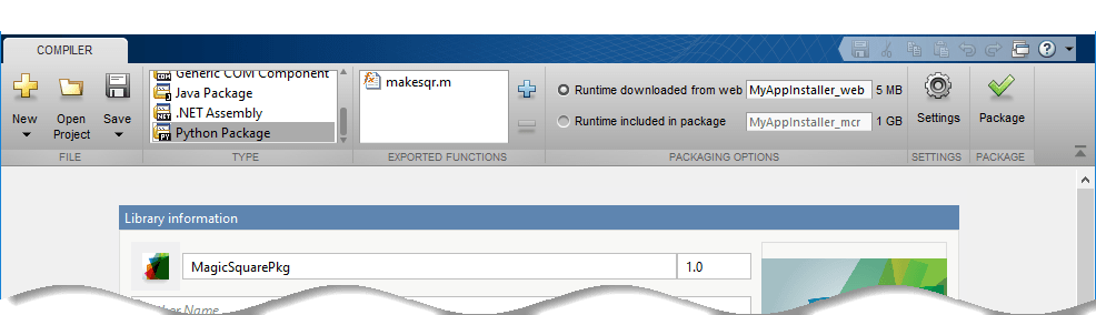 Matlab 生成 Python 包并构建 Python 应用程序_matlab封装成python库-CSDN博客