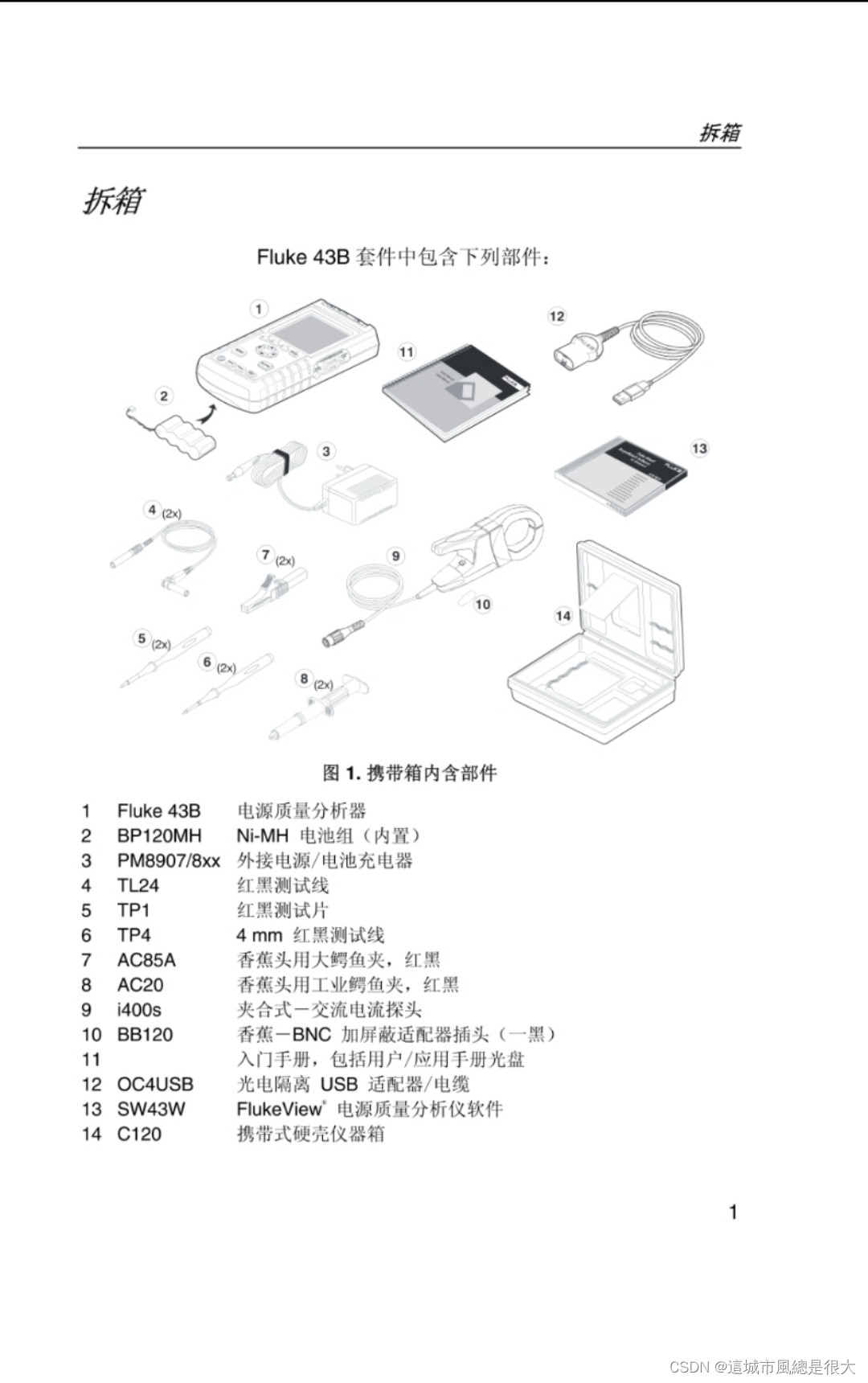 福禄克43B中文使用说明书免费