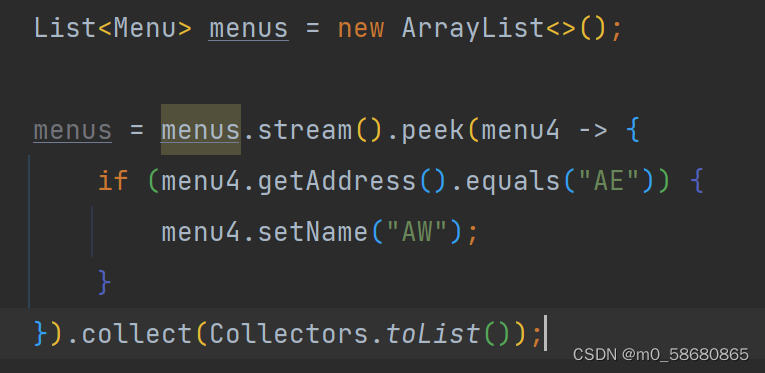 java stream中的peek()用法