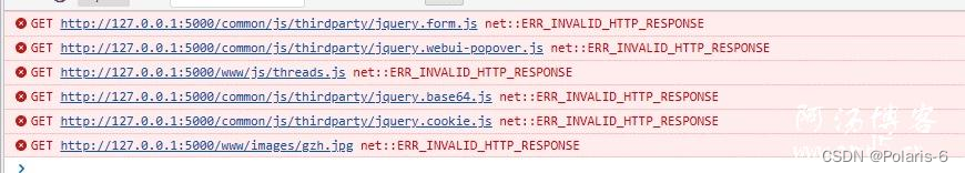 Flask访问报错 net::ERR_INVALID_HTTP_RESPONSE解决办法(转载)