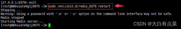 redis_6379 初始化脚本文件执行重启（restart）