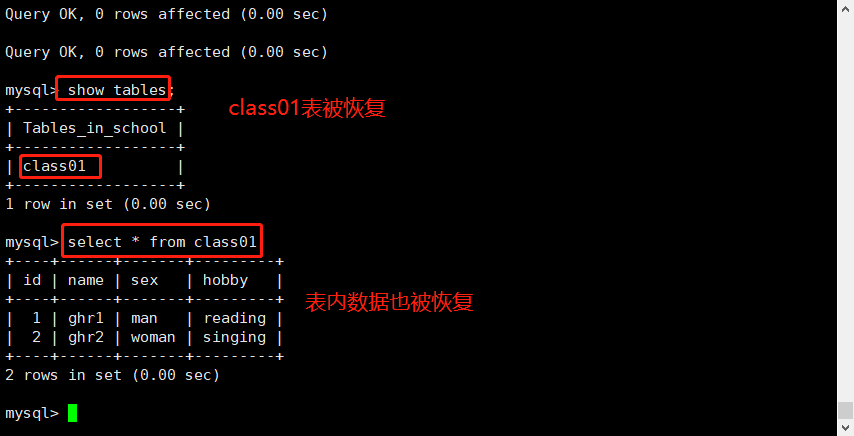 MySQL 数据库备份（完全备份与恢复）