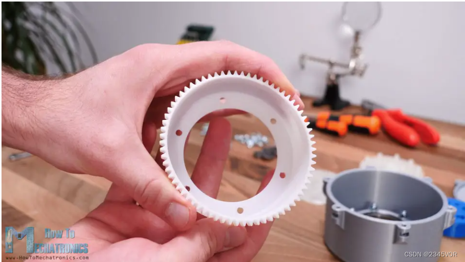 Flexible 3D Printed Flex spline in PLA material