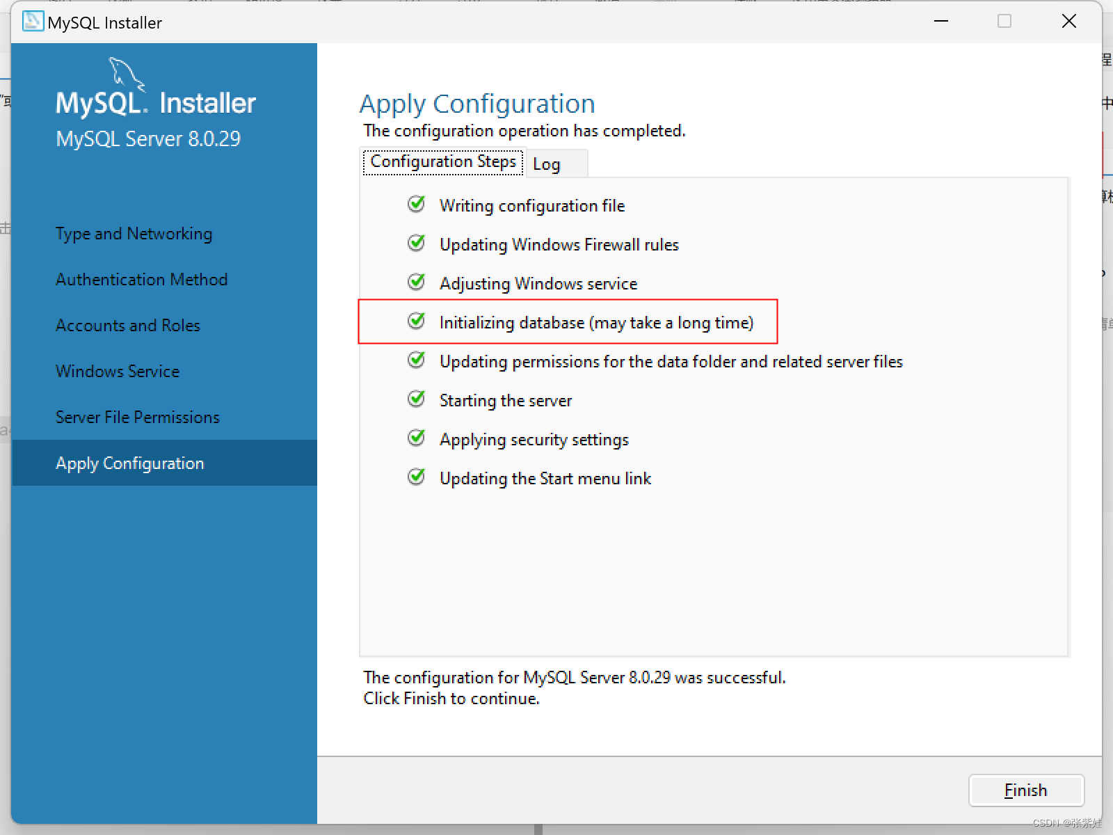 安装MySQl报Initializing database (may take a long time)