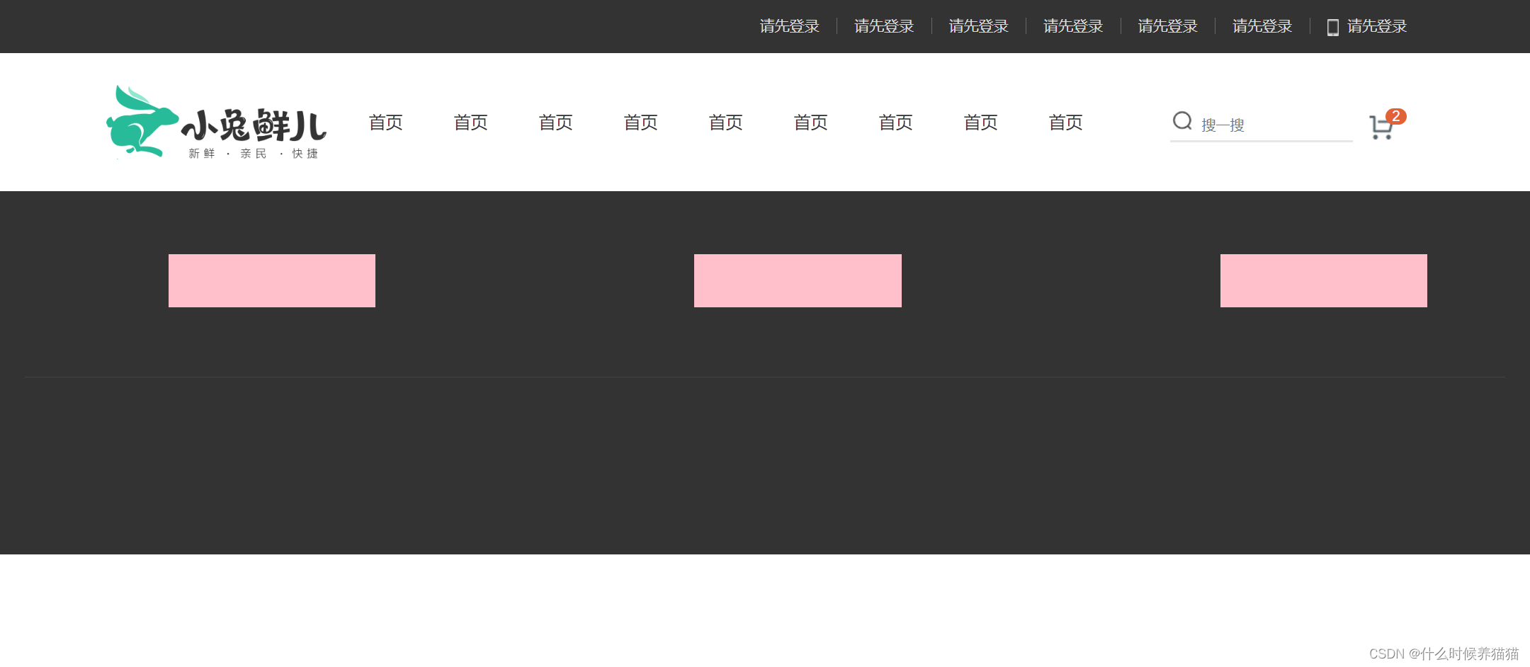 CSS自学Day9-（项目案例）小兔鲜儿项目结构搭建_小兔鲜儿项目素材-CSDN博客