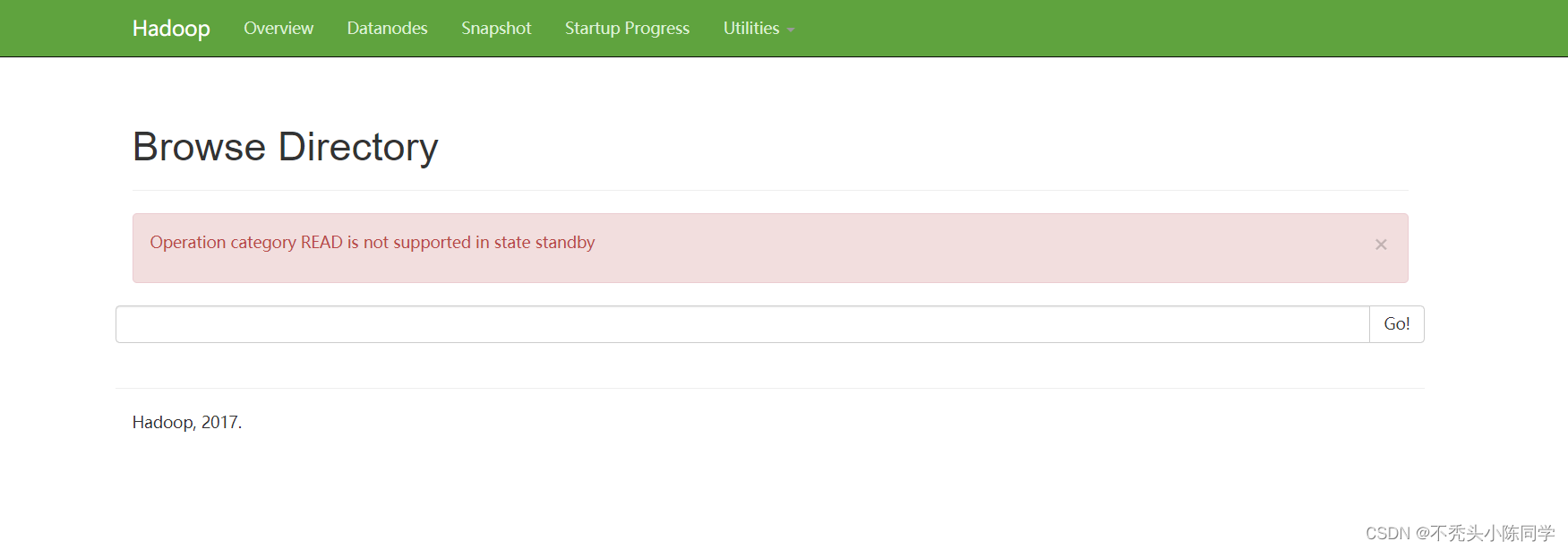 Operation category READ is not supported in state standby(在做Hadoop大作业的
