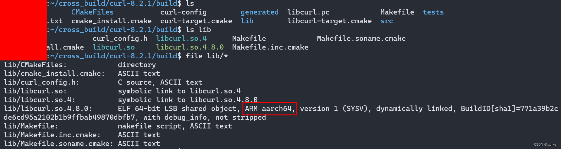 aarch64-linux交叉编译libcurl带zlib和openssl