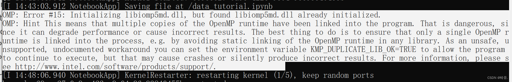 The kernel appears to have died. It will restart automatically.