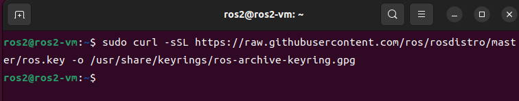 ROS2 的GPG密钥添加成功