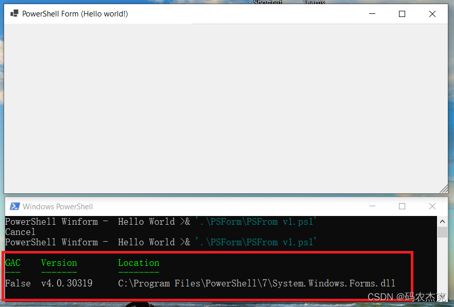 PowerShell:如何用PowerShell创建WinForm窗体?-在PowerShell中使用GUI界面 ...