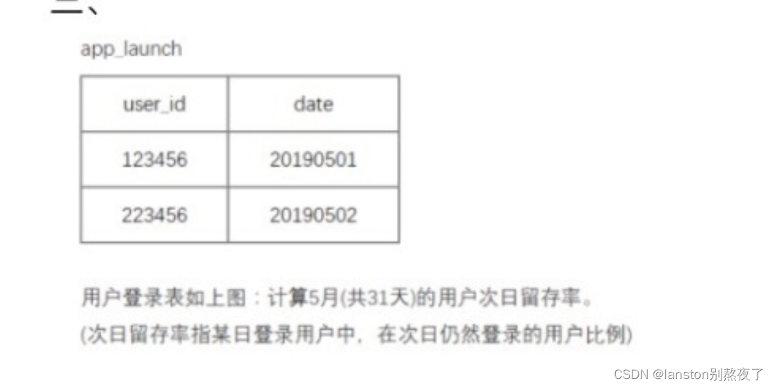 Hive-SQL取一个月用户留存率、留存用户数_sql锁定同一批用户查看用户流失率-CSDN博客