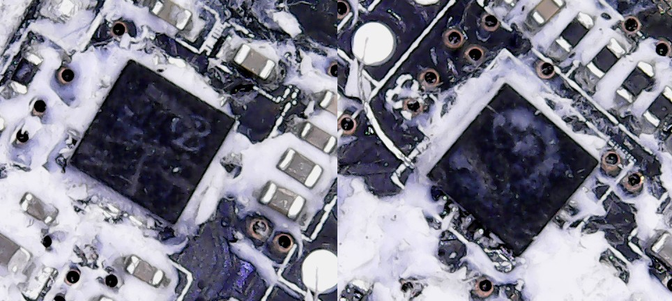 ▲ 图1.3.3 电路板上两颗主要QFN封装的芯片