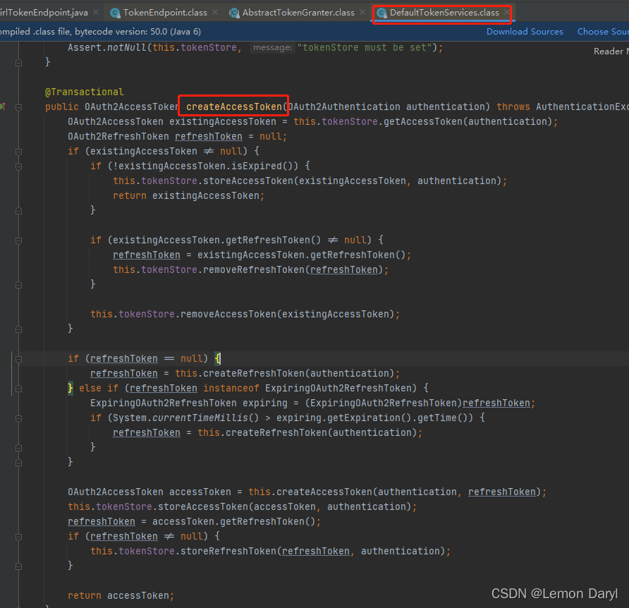 createAccessToken方法