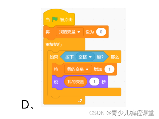 全国青少年信息素养大赛图形化编程初赛·模拟一卷，含答案解析