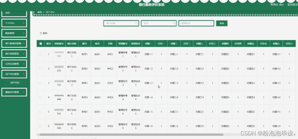 计算机毕业设计（附源码）python银行服务评价系统