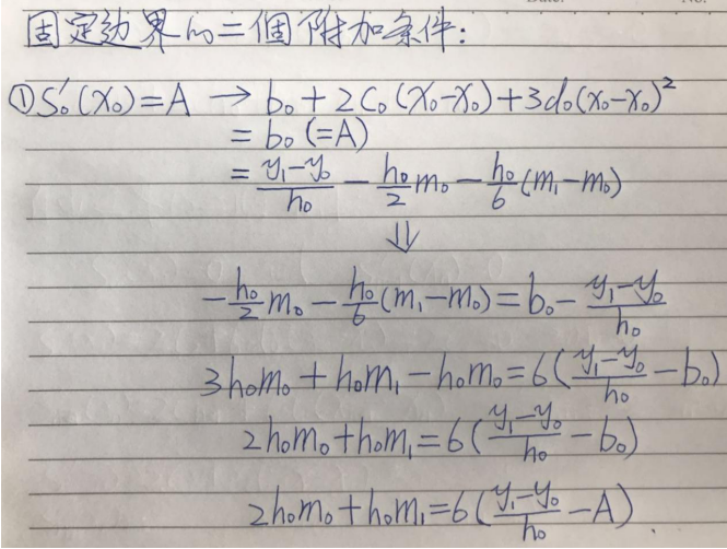 数值计算 --- 三次样条函数插值(Cubic spline function interpolation)