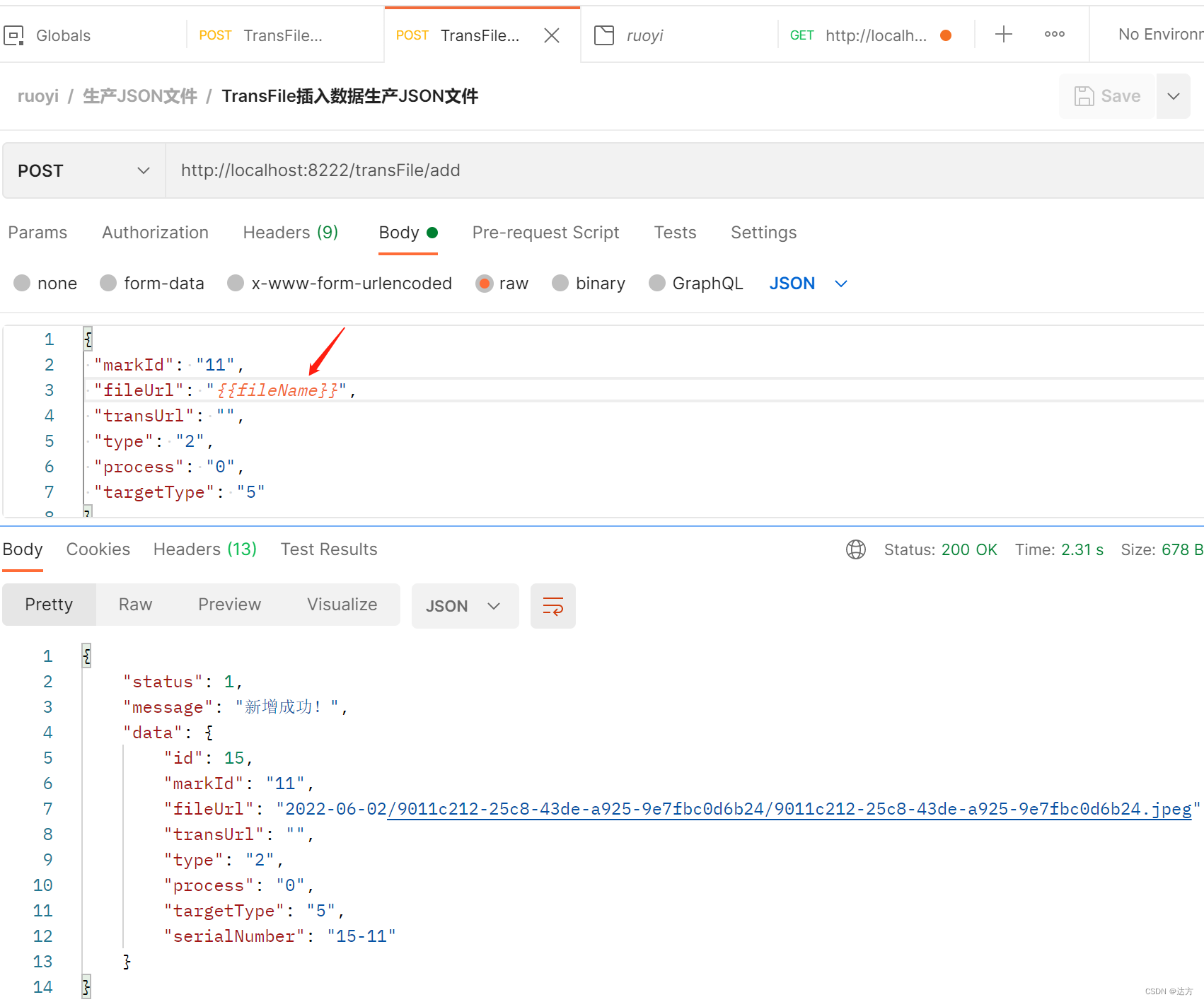 Postman interface association use - Programmer Sought