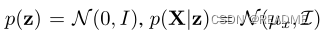 p(X|z) = N (μ X, I)， q(z|X) = N (μ z, diag(σz))