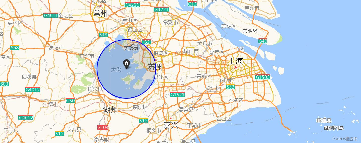 GpsAndMap 之 MapModule 模块  太湖 圆圈标记