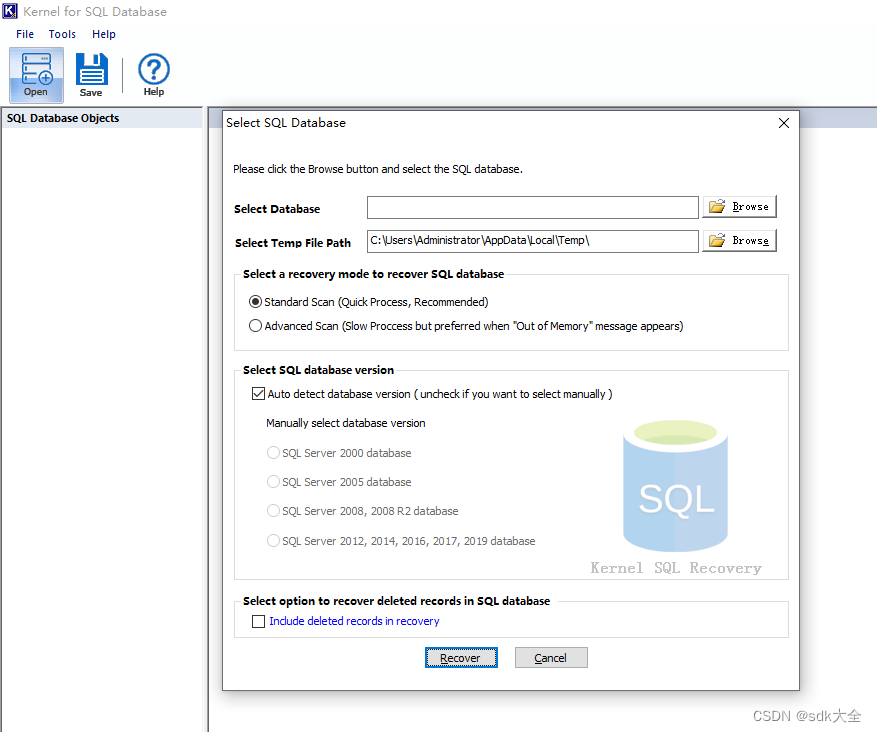 Kernel for SQL Database Recovery 21.1 Crack