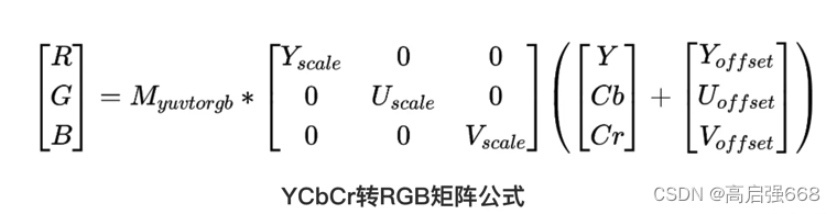RGB与YUV公式转换推导