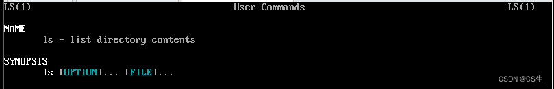 man ls手册