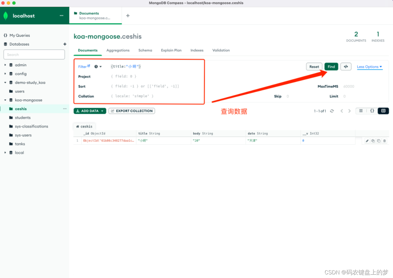 connect mongodb compass to localhost