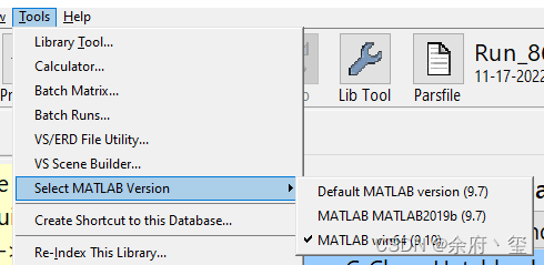 Carsim中tools里找不到对应matlab版本