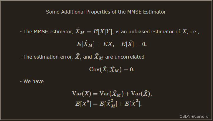 Some Additional Properties of MMSE Estimator