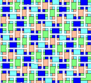 如果内部没有连通,那连通性看起来如下图所示: