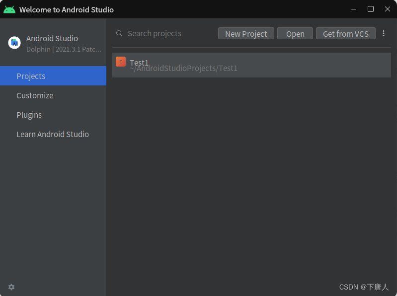 《Android Studio开发实战》学习（一）- Hello World - Android Studio欢迎界面