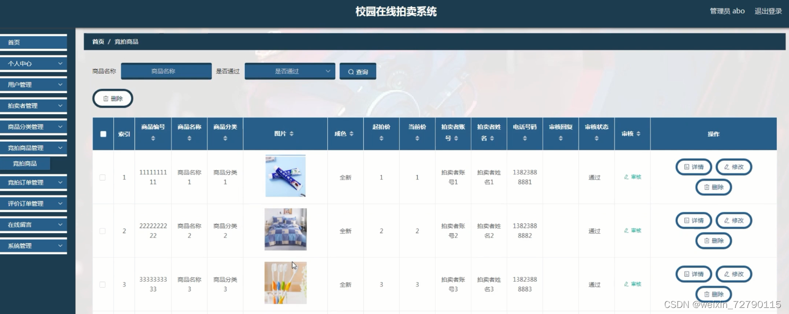 竞拍商品