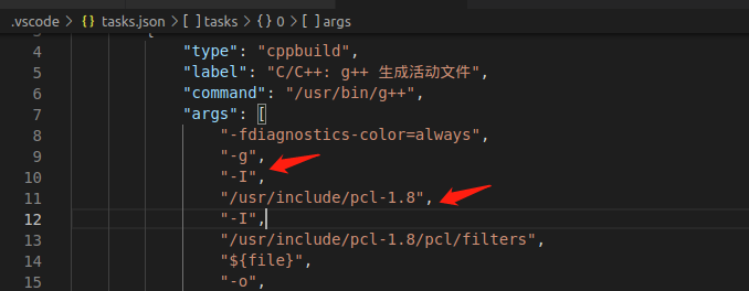 在ubuntu下安装VScode，配置PCL文件库问题