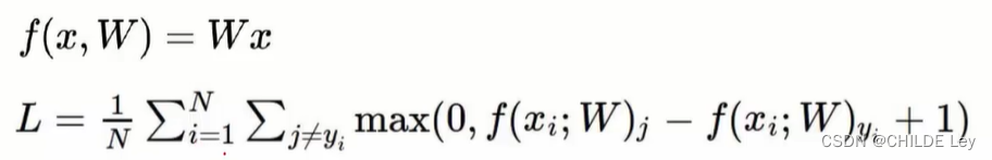 L = 1/n *sum( max(0,sj - yi + delte) )