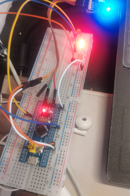 stm32f103c8t6寄存器方式藉助麵包板點亮led流水燈詳解