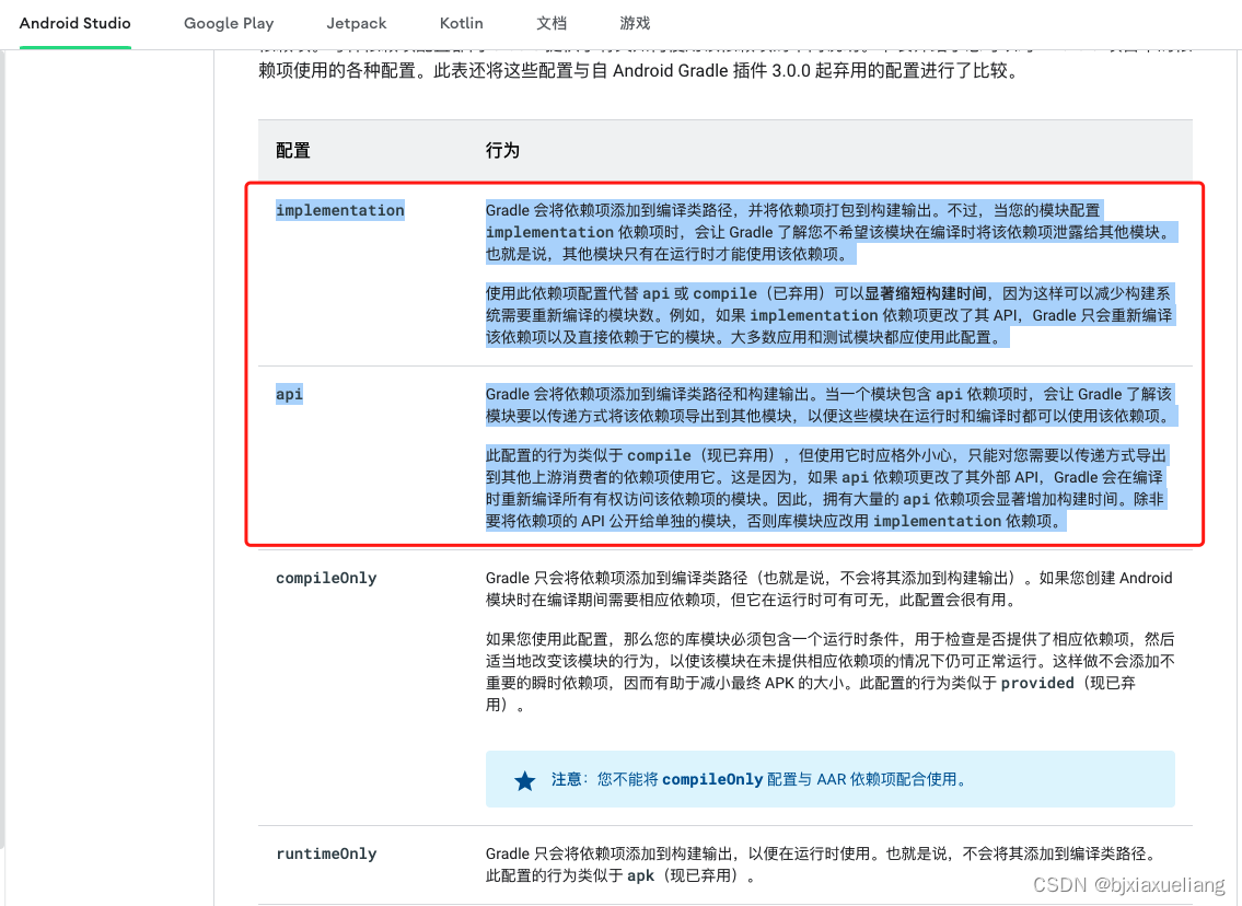 一文详解 implementation api embed