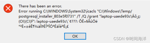 There has been an error.Error running C:\WINDOWS\System32\icacls