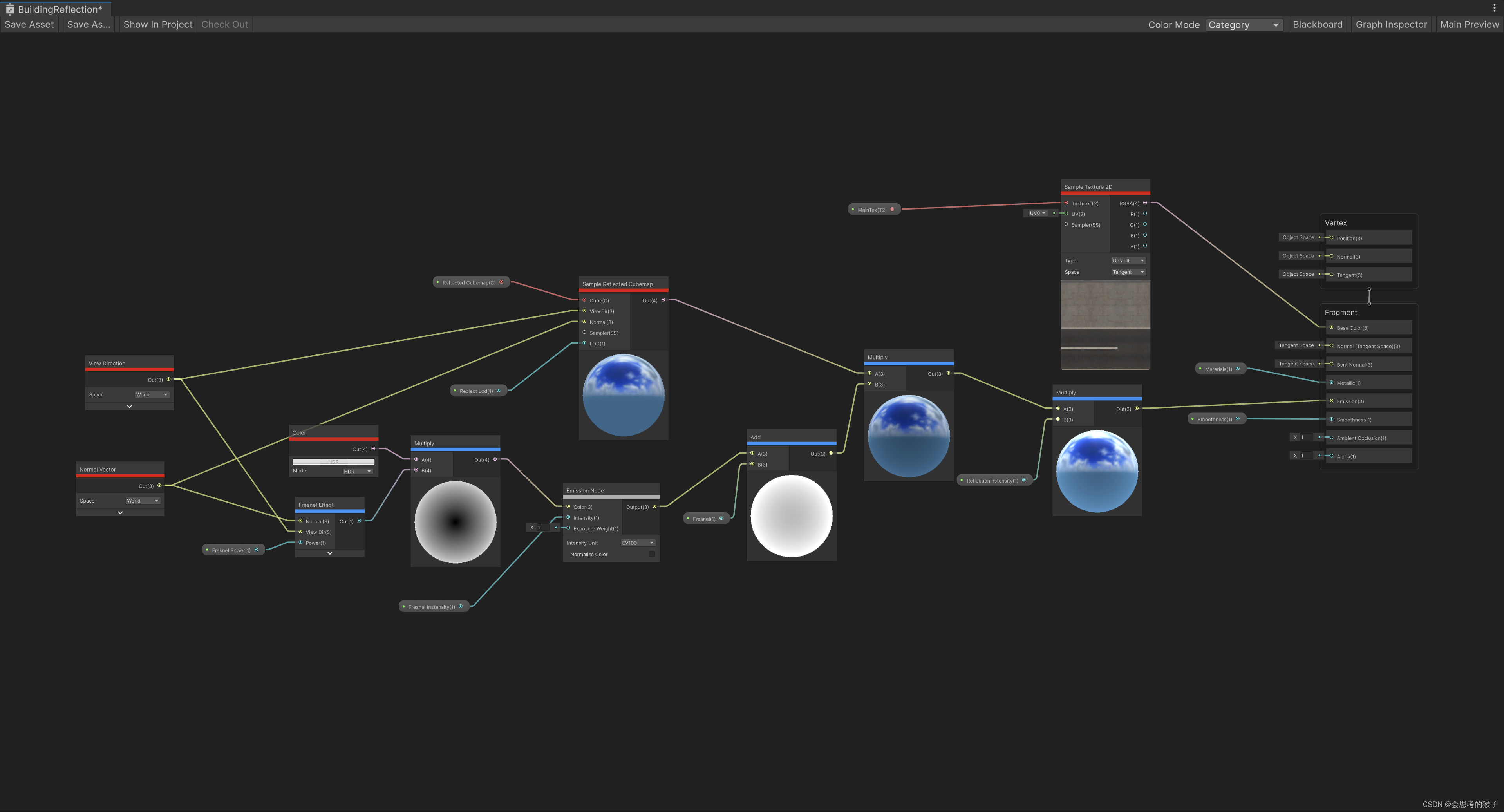 Unity Shader Graph HDRP Reflections Cubemap