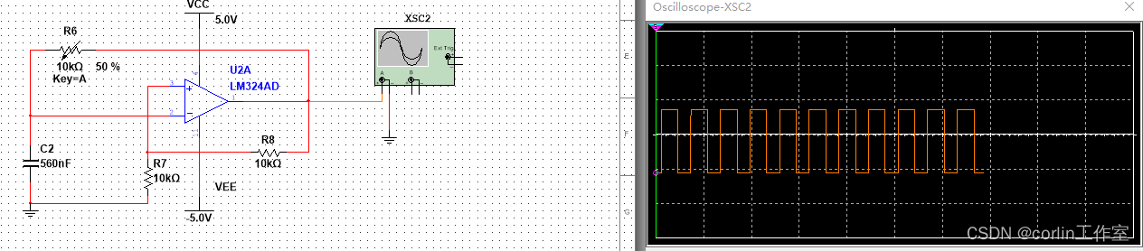 Multisim14.0仿真（四）方波发生器