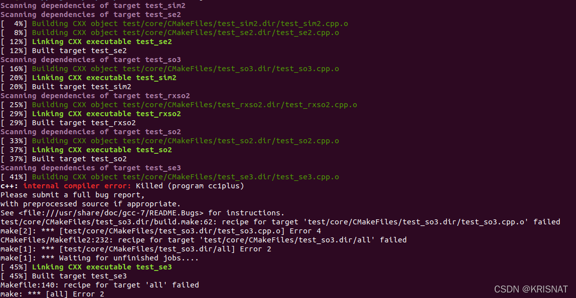 解决:c++: internal compiler error: Killed (program cc1plus)-CSDN博客
