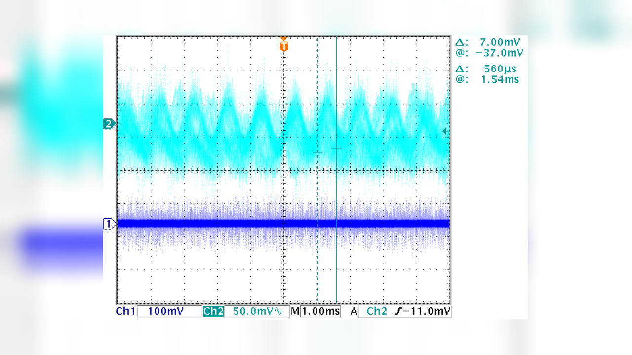 ▲ 图1.2.2 输入1mV 对应的解调信号