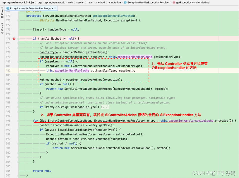 【老王读SpringMVC-7】Controller method 的异常返回值处理