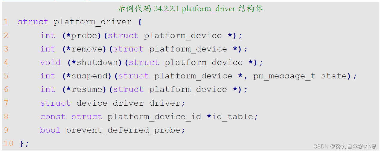 platform_driver结构体