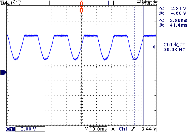 ▲ 图2.1.4 测量JFET漏极电压波形