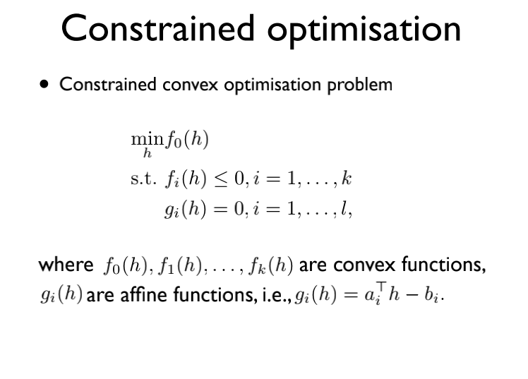 5328笔记 Advanced ML Chapter2-Loss Function and Convex Optimisation