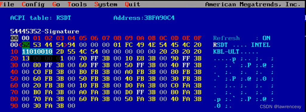 查每一项的Table