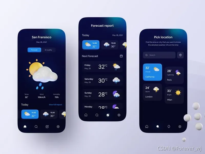 Weather App Design Exploration by Maulana Farhan